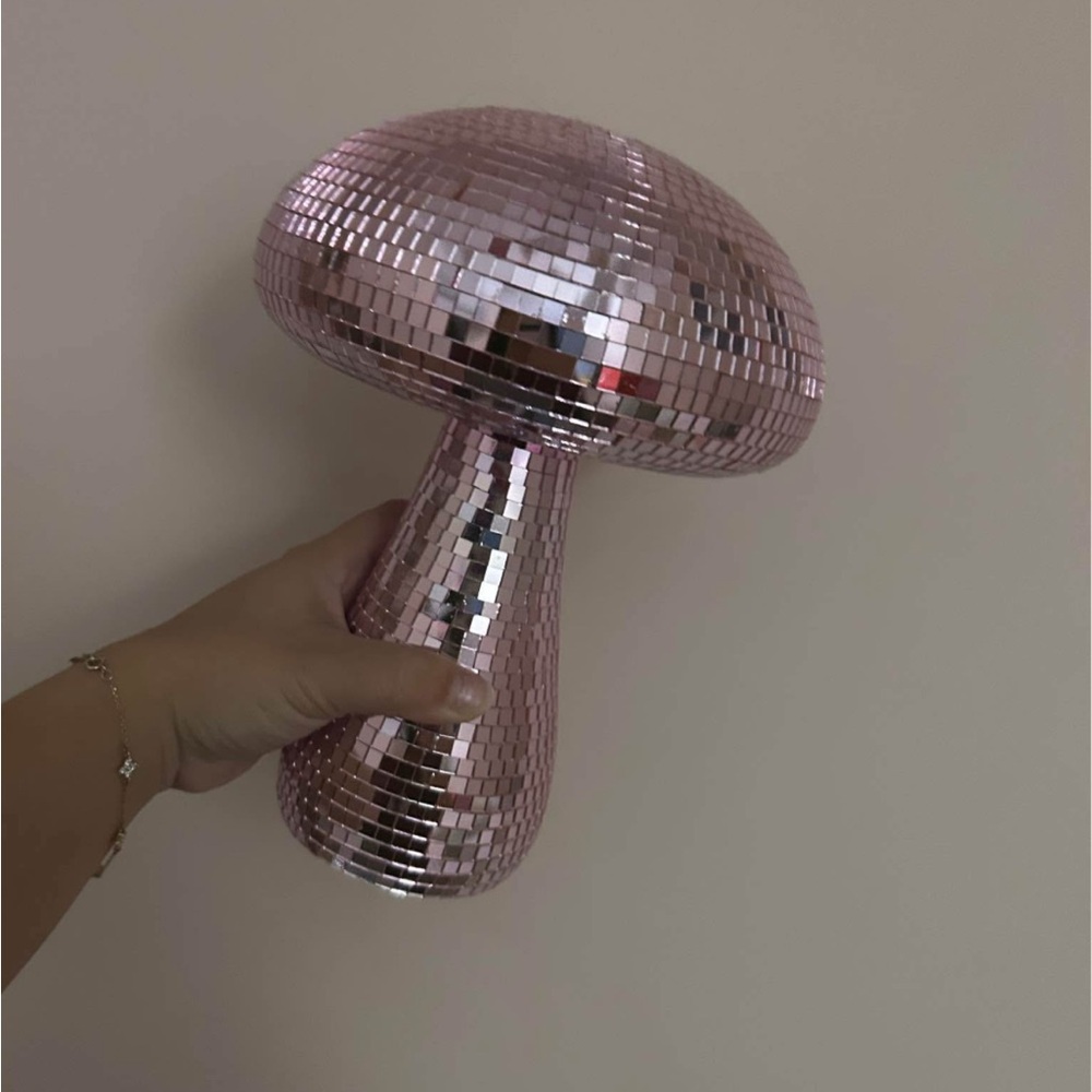 Pink Disco Mushroom Party Decor